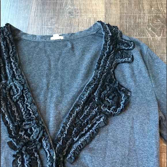 J. Crew whirling ruffles cardigan - Picture 2 of 7